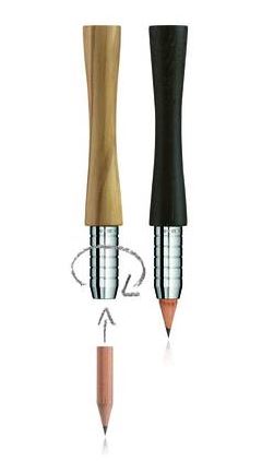 Bleistifthalter Motus Stiftverlängerung aus Holz - Oliven oder Räuchereiche