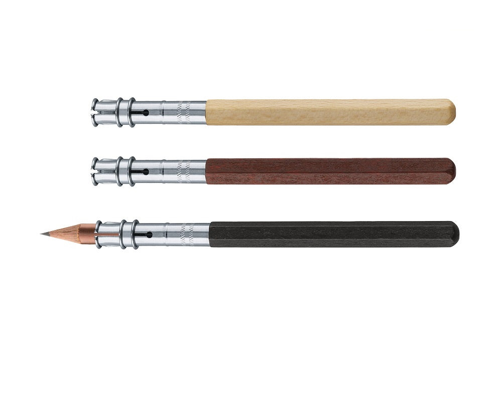 E+M Peanpole Wood Pencil Extender - Mahogany