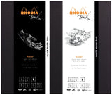 rhodia maya pad black white cross dot blanc