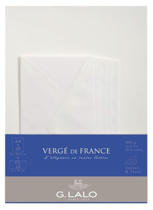 G.Lalo Brief Set Creme Vergé de France