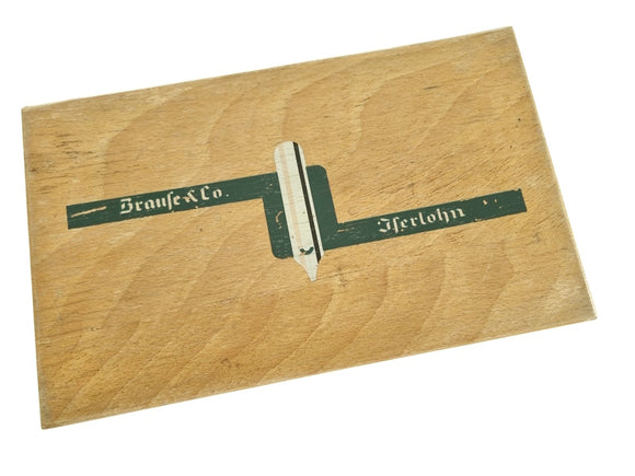 Original Brause Iserlohn Verkaufs-Box aus Holz mit Federn - Gebraucht