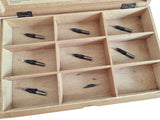 Original Brause Iserlohn Verkaufs-Box aus Holz mit Federn - Gebraucht