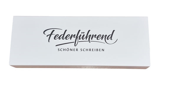 federsammlung aufbewahren Schachtel für Schreibfedern mit Logo – Federfuehrend