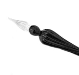 Glasfeder mit Ablagebank, schwarz