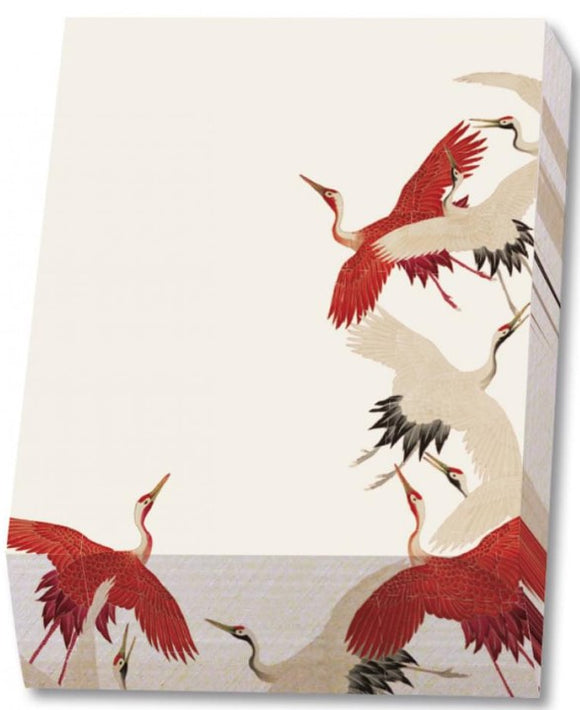 Woman's Haori with White and Red Cranes