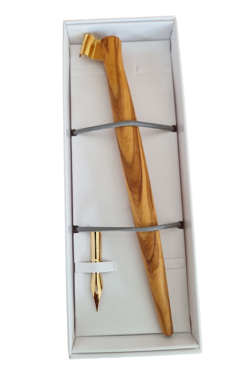 Oblique Federhalter CURVE Olive schräger Federhalter für Kalligraphie ...