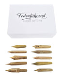 Goldenes Schreibfeder Set 13 - Vintage