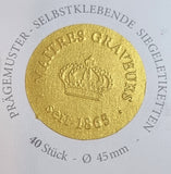 Siegeletiketten - rund - 45 mm - 4 Varianten