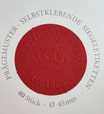 Siegeletiketten - rund - 45 mm - 4 Varianten