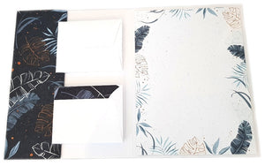 Briefpapier Set BLUE LEAF  Rössler